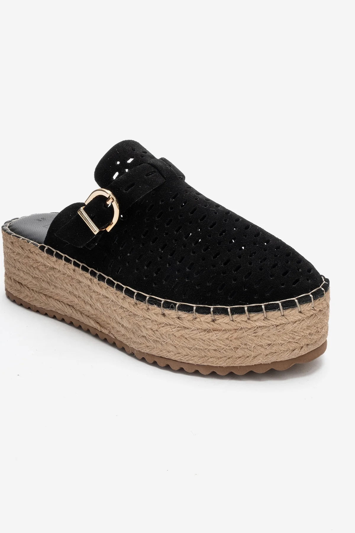 LOUIS - Black Genuine Leather Closed-Toe Platform Slide (Women) - Image 3