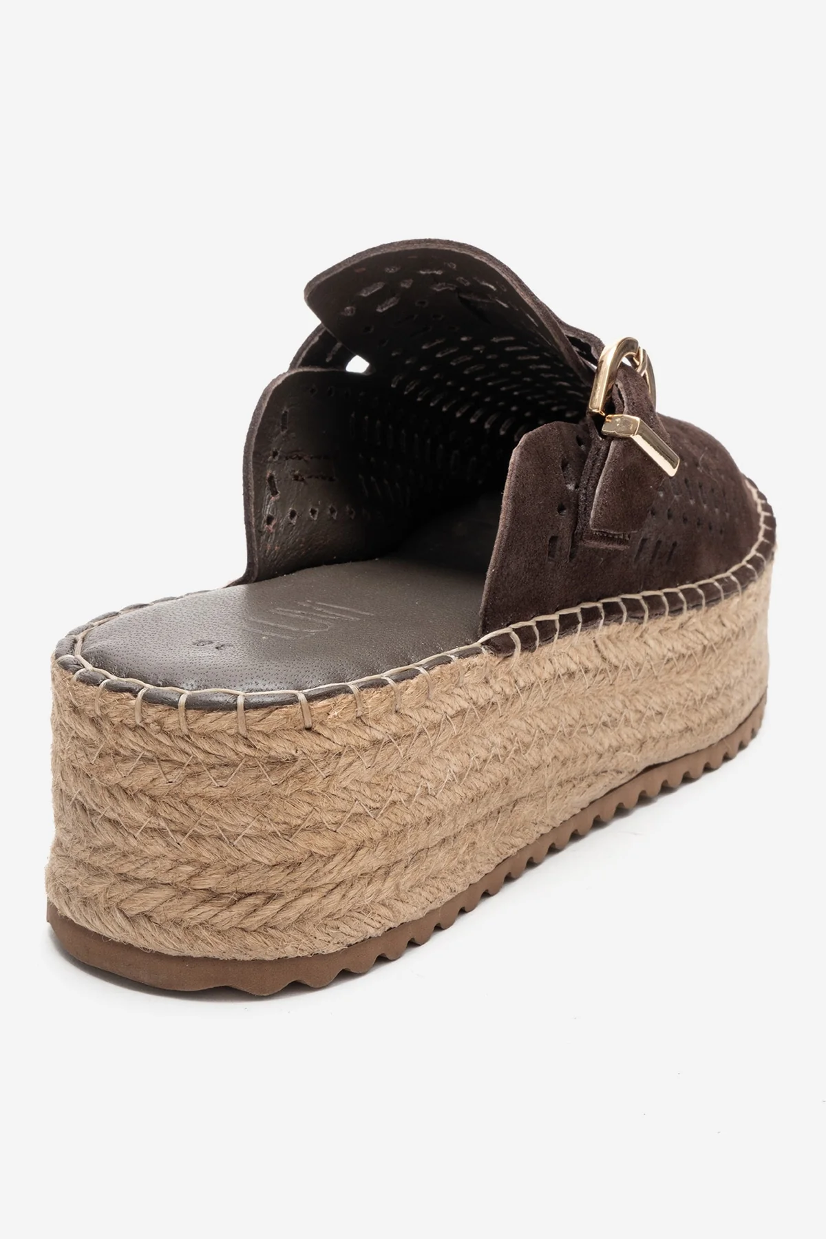 LOUIS - Brown Genuine Leather Closed-Toe Platform Slide (Women) - Image 5