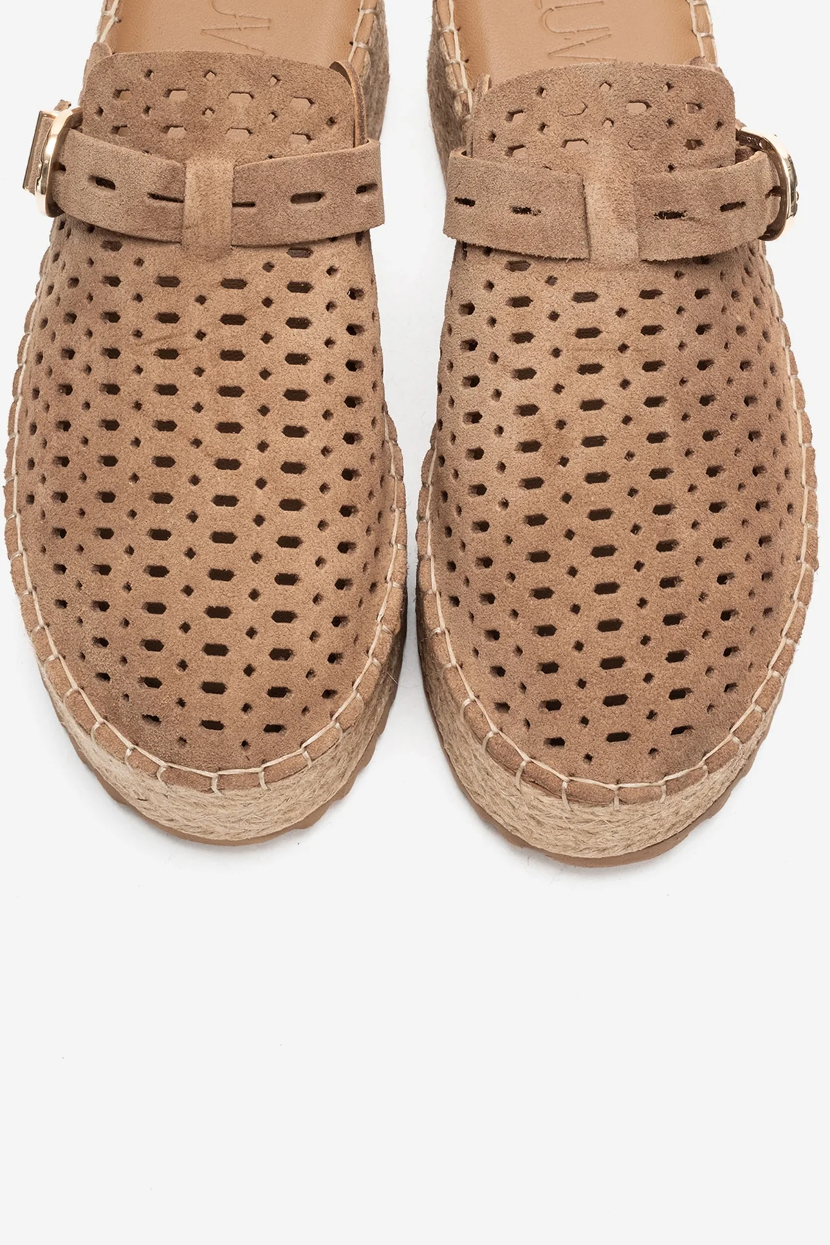 LOUIS - Taupe Genuine Leather Closed-Toe Platform Slide (Women) - Image 2