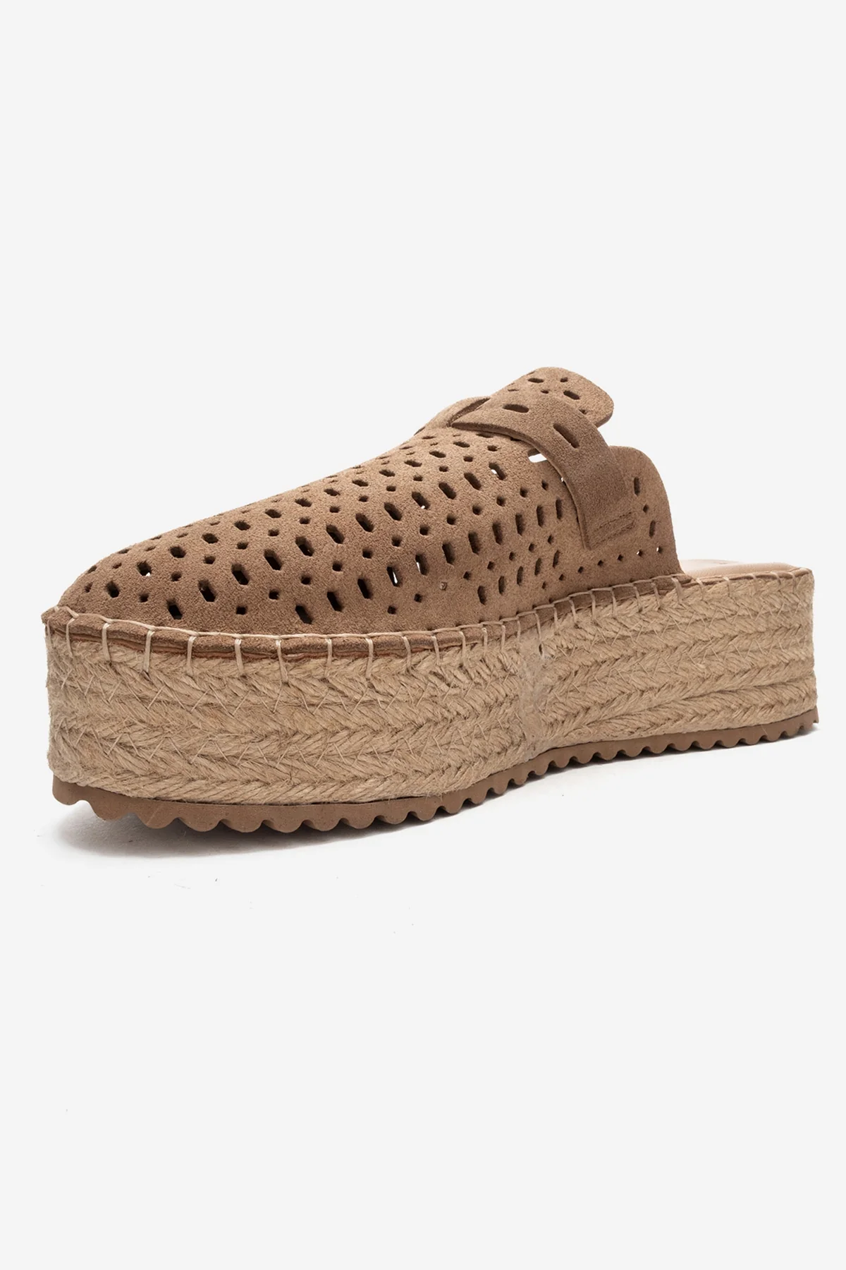 LOUIS - Taupe Genuine Leather Closed-Toe Platform Slide (Women) - Image 4