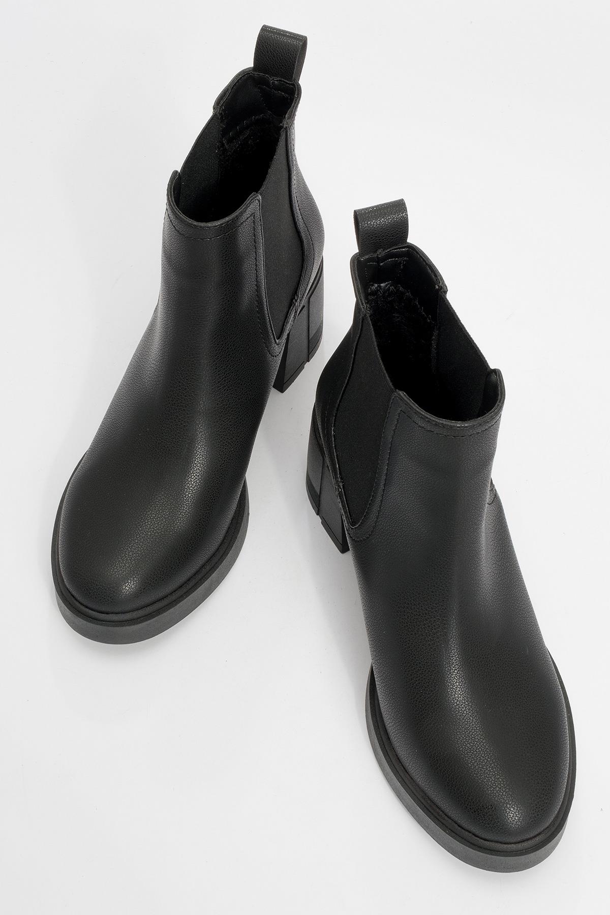 Loves - Black Block Heel Ankle Boot (Women) - Image 2