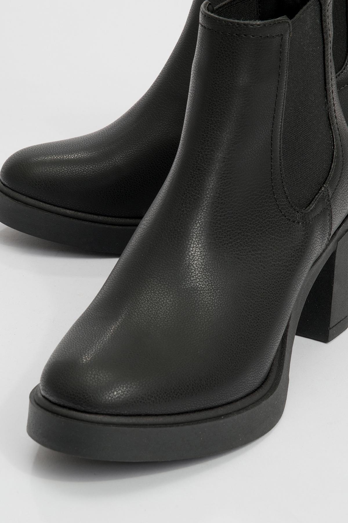 Loves - Black Block Heel Ankle Boot (Women) - Image 3