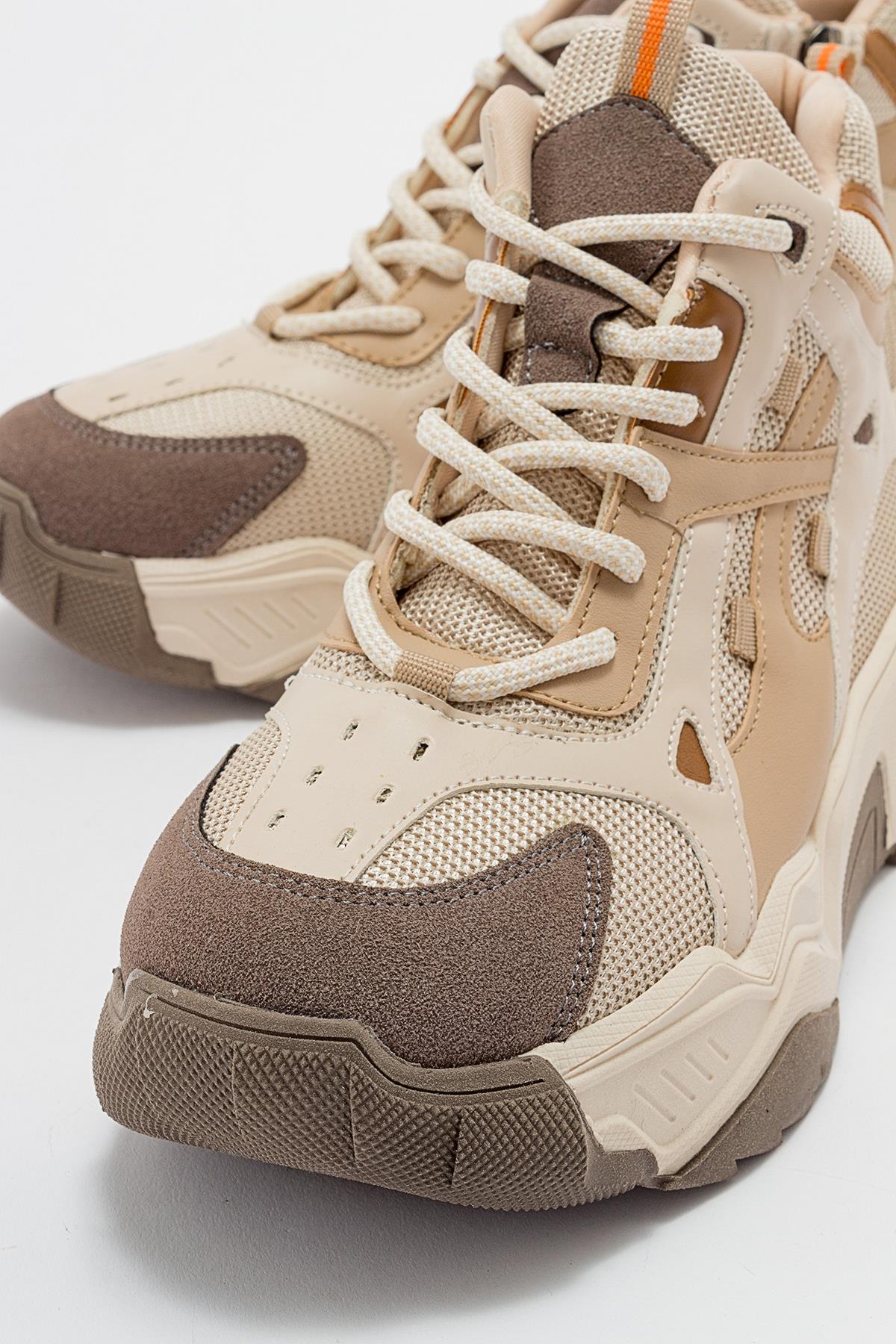 Lowel Beige-Brown Sneaker Boot (Women) - Image 2