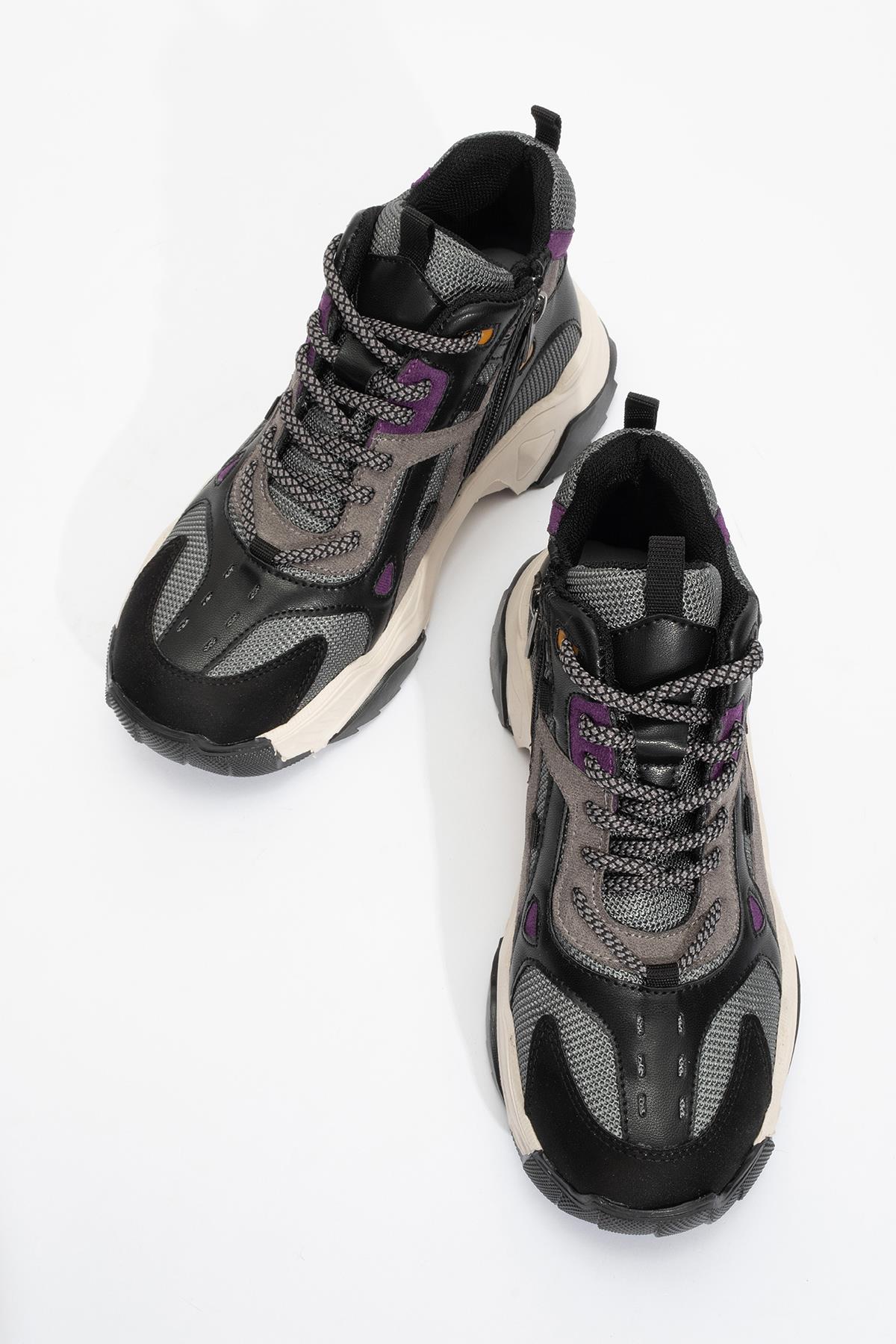 Lowel Black-Purple Sneaker Boot (Women) - Image 2