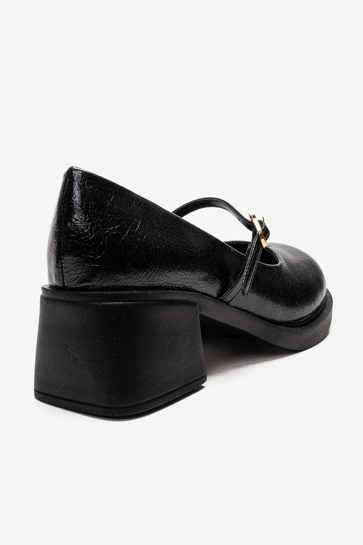 LUANDA - Black Genuine Leather Block Heel Mary Jane (Women) - Image 5