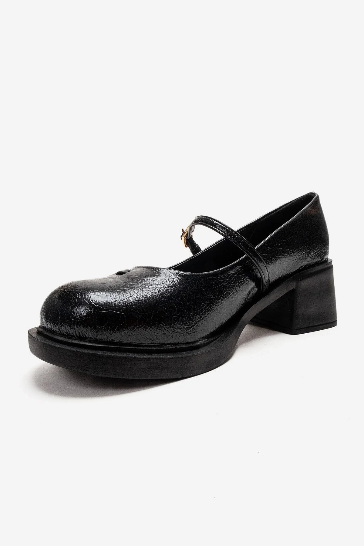 LUANDA - Black Genuine Leather Block Heel Mary Jane (Women) - Image 6