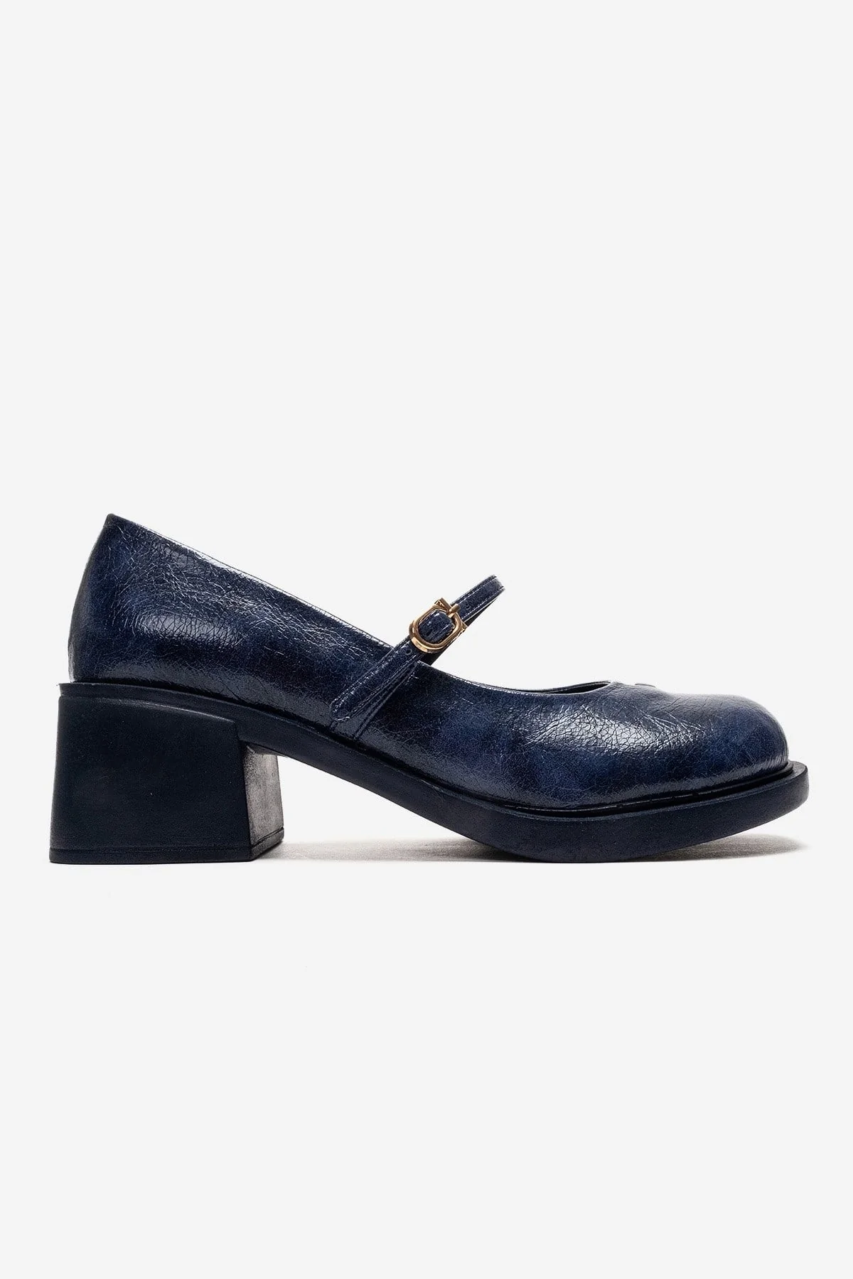 LUANDA - Navy Block Heel Mary Jane Shoe (Women) - Image 4