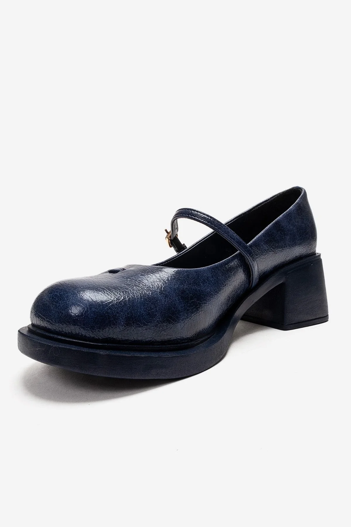 LUANDA - Navy Block Heel Mary Jane Shoe (Women) - Image 6