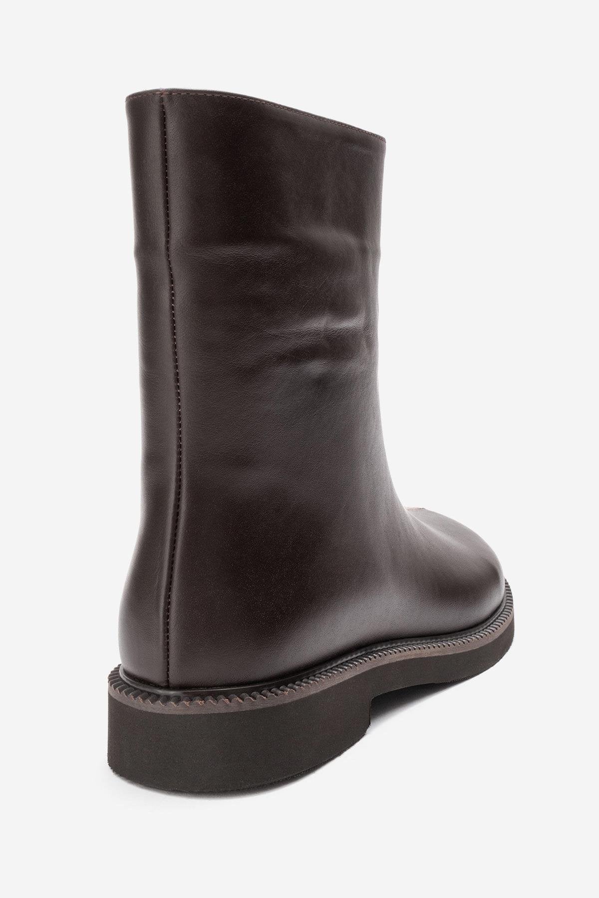 Lucano - Brown Genuine Leather Ankle Boot (Women) - Image 5