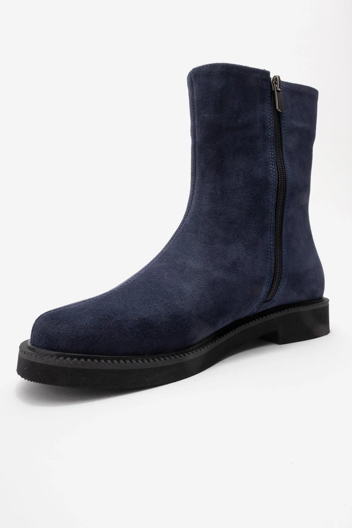 LUCANO - Navy Genuine Suede Leather Boot (Women) - Image 4