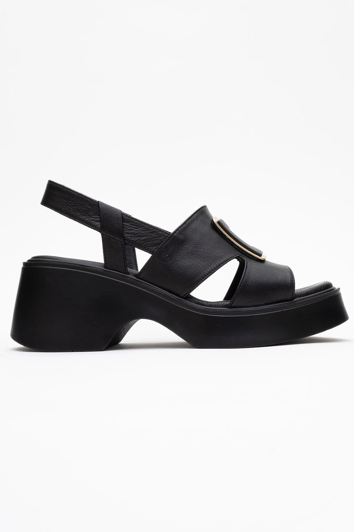 Lucıa - Black Genuine Leather Block Heel Sandal (women) - Image 6
