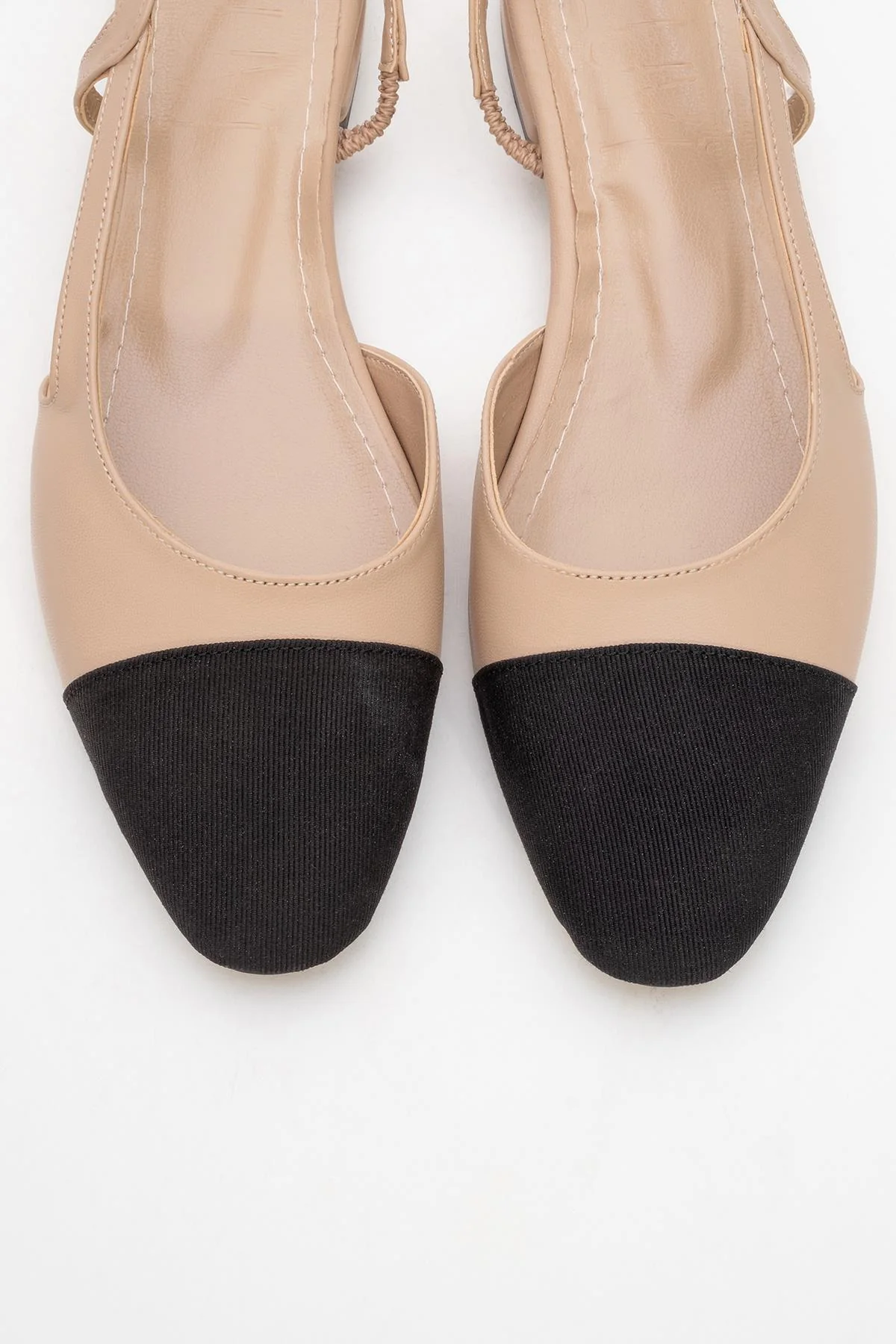 Lujo - Beige Backless Flat Ballerina (Women) - Image 2