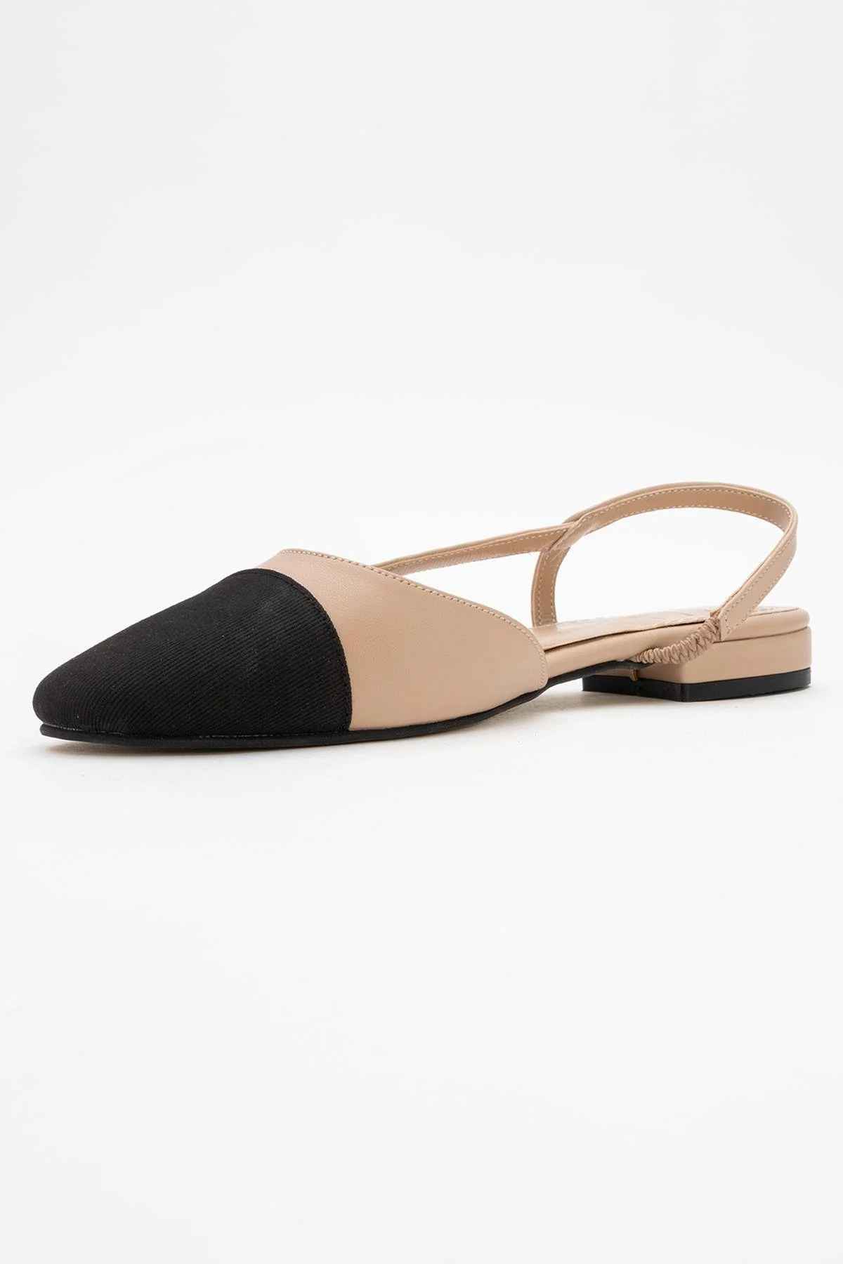Lujo - Beige Backless Flat Ballerina (Women) - Image 4