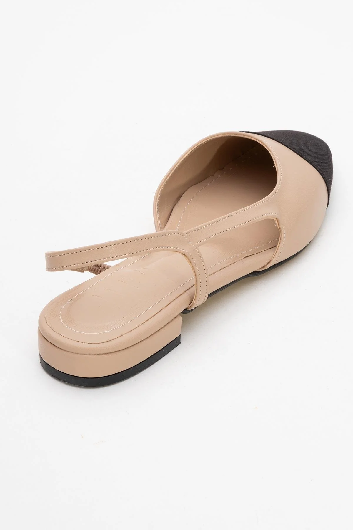 Lujo - Beige Backless Flat Ballerina (Women) - Image 5