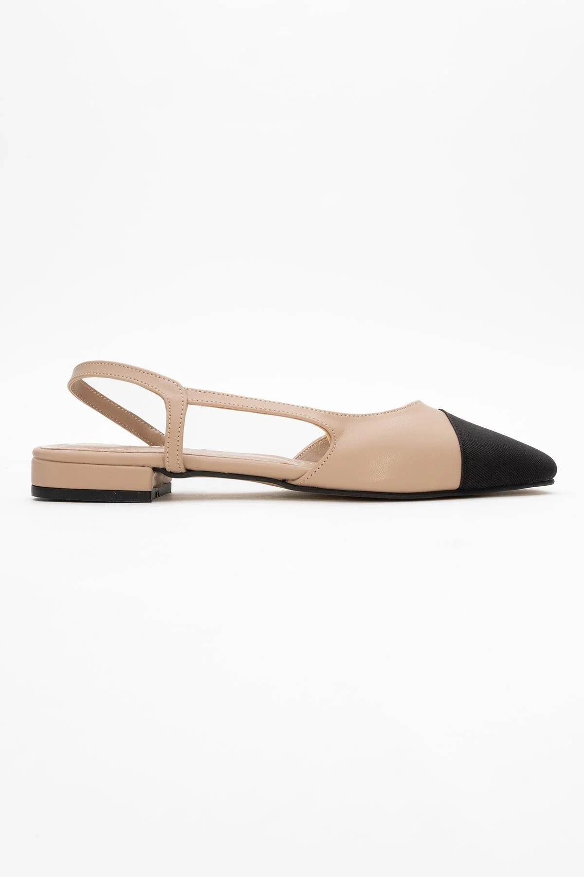 Lujo - Beige Backless Flat Ballerina (Women) - Image 6