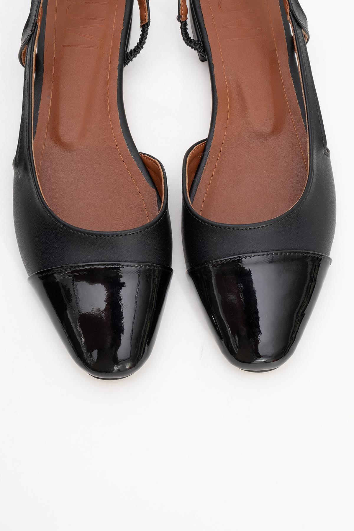 Lujo - Black Backless Ballet Flat (Women) - Image 2