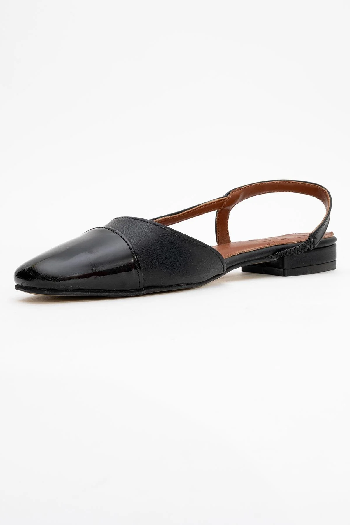 Lujo - Black Backless Ballet Flat (Women) - Image 3