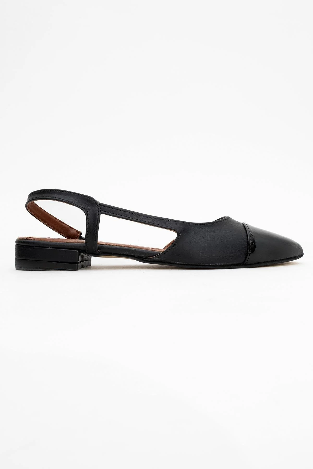 Lujo - Black Backless Ballet Flat (Women) - Image 6