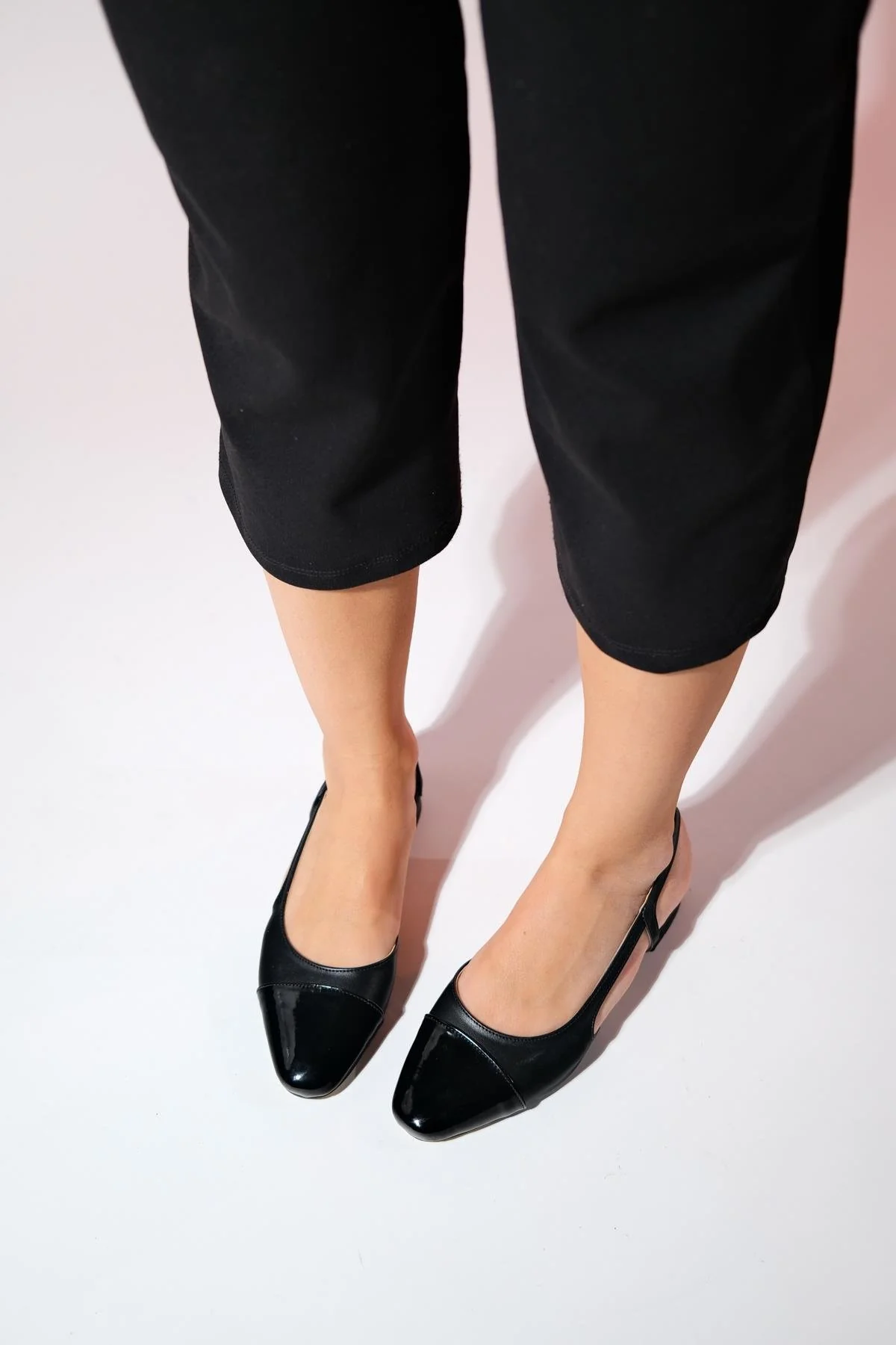 Lujo - Black Backless Ballet Flat (Women) - Image 8