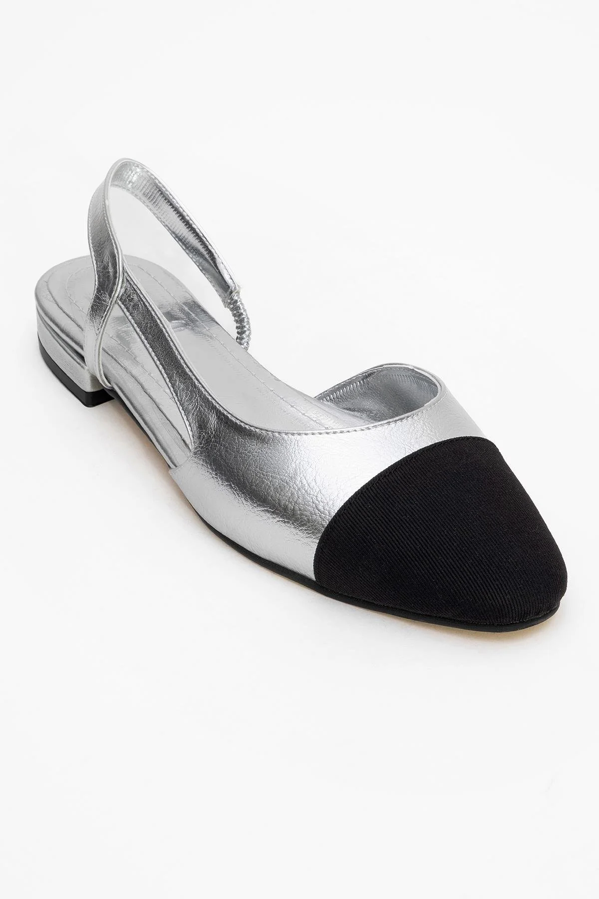 Lujo - Silver Backless Ballet Flat (Women) - Image 3