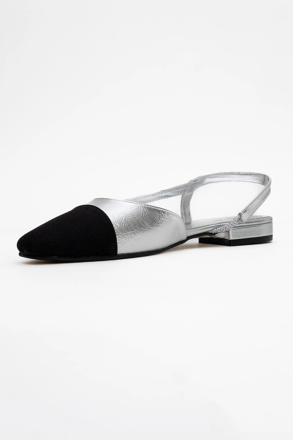 Lujo - Silver Backless Ballet Flat (Women) - Image 4