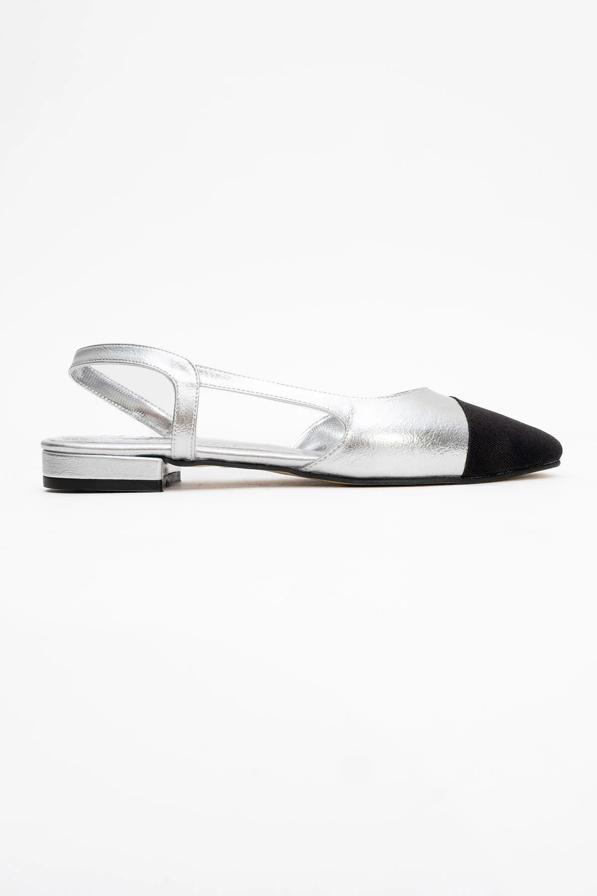 Lujo - Silver Backless Ballet Flat (Women) - Image 6