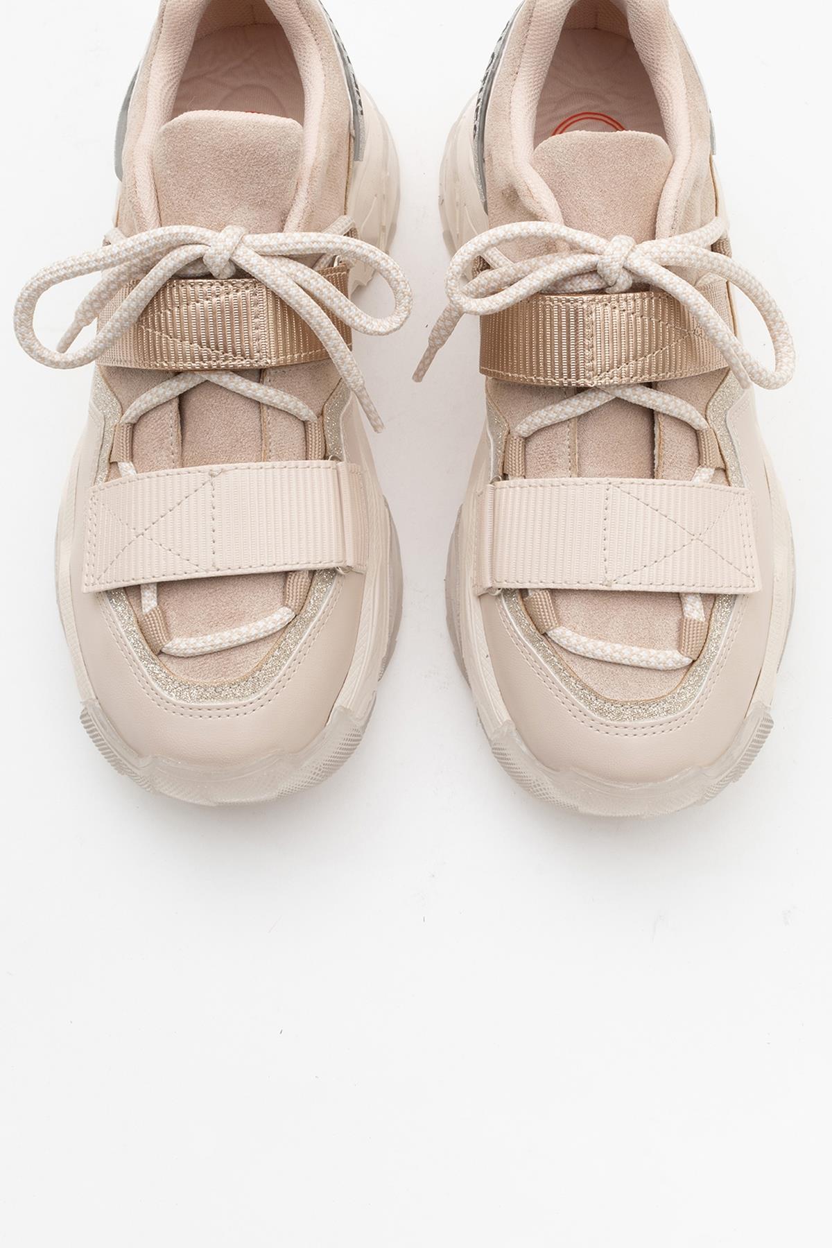 Lulen - Blush Glitter Script Velcro Sneakers (Women) - Image 2