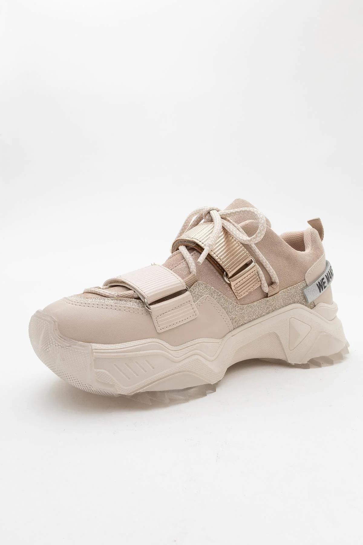 Lulen - Blush Glitter Script Velcro Sneakers (Women) - Image 3