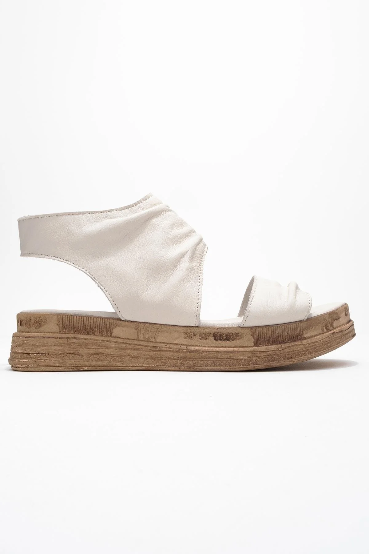 Lunas Cream Leather Side‑Zip Flat Heel Sandal (Women) - Image 6
