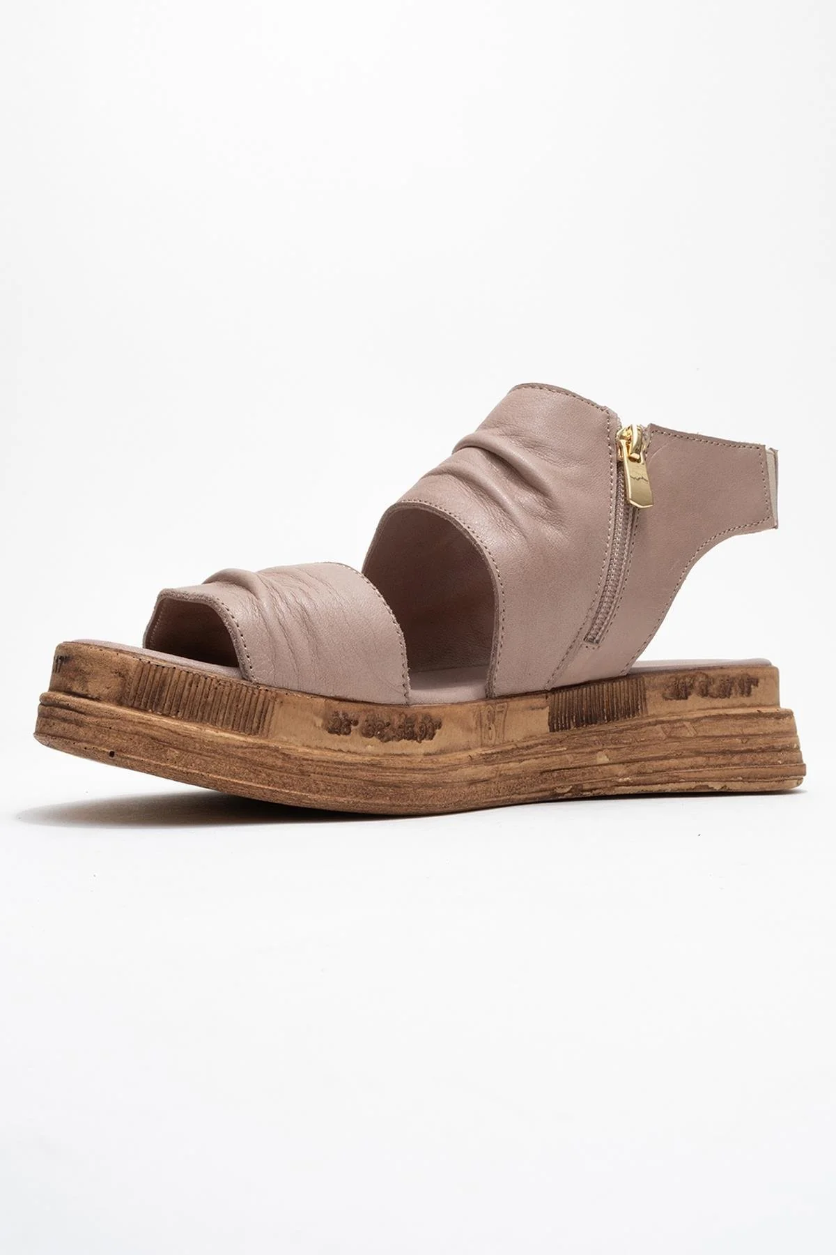 Lunas Stone Leather SideāZip Flat Heel Sandal (Women) - Image 4