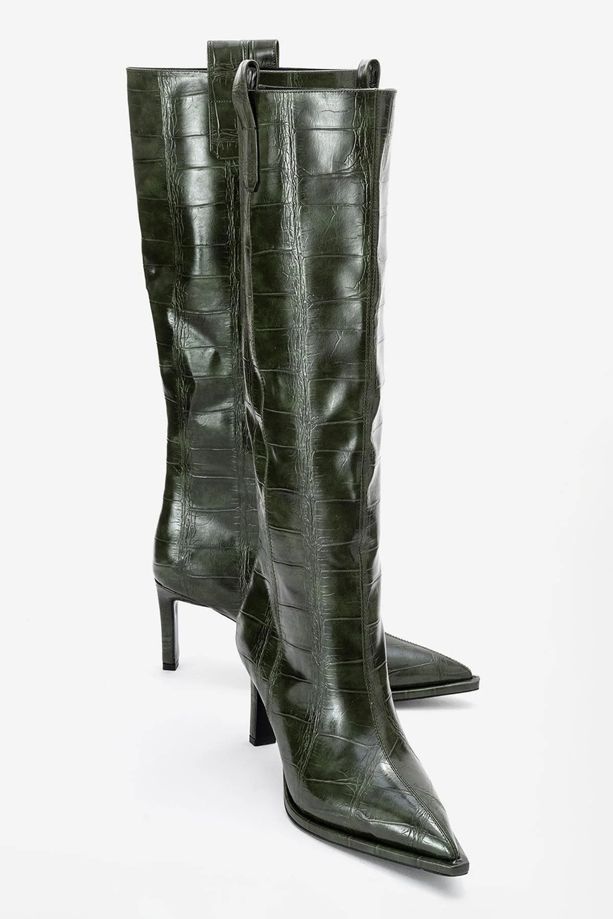 Lunelle - Emerald Pointed Toe Stiletto Heel Knee-High Boot (Women)