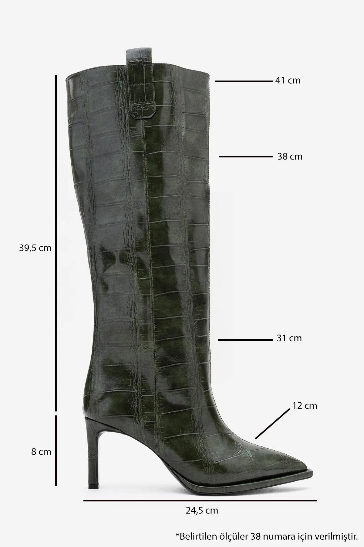 Lunelle - Emerald Pointed Toe Stiletto Heel Knee-High Boot (Women) - Image 6