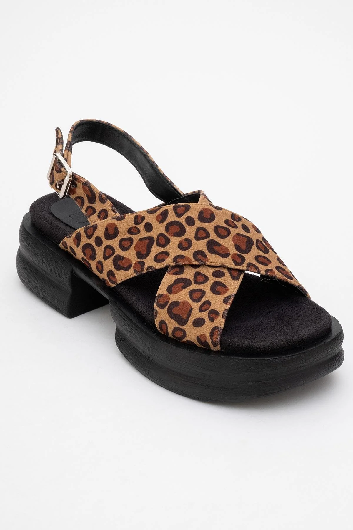 Lungo Leopard Cross‑Strap Wedge Sandal (Women) - Image 3