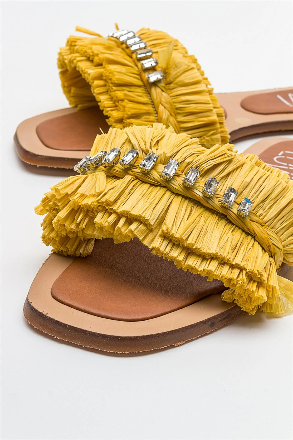 Lupe - Yellow Jeweled Slide (Women) - Image 3