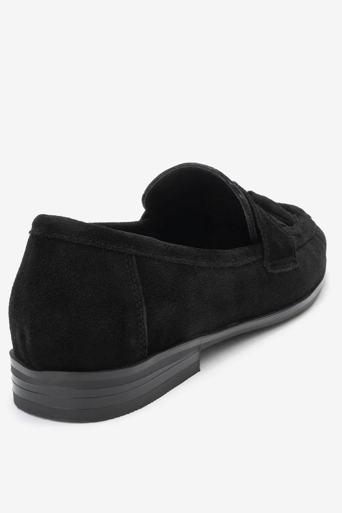 Lupen - Black Suede Tassel Genuine Leather Loafer (Women) - Image 5
