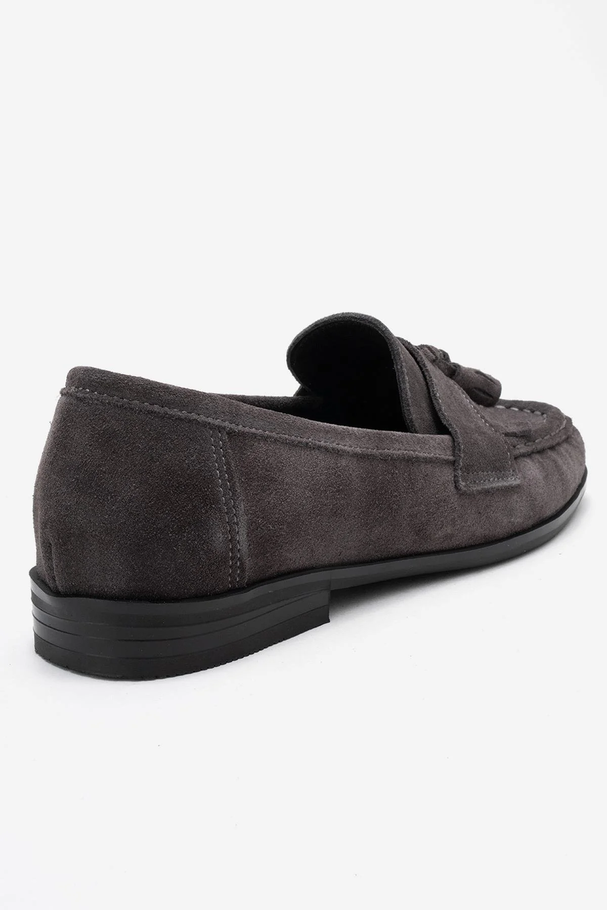 Lupen - Grey Suede Tassel Genuine Leather Loafer (Women) - Image 5