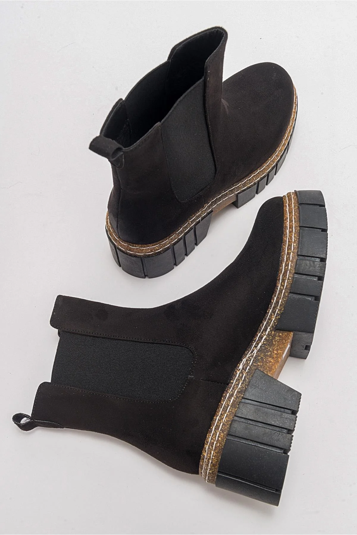 Luz Black Suede Block Heel Boot (Women) - Image 3