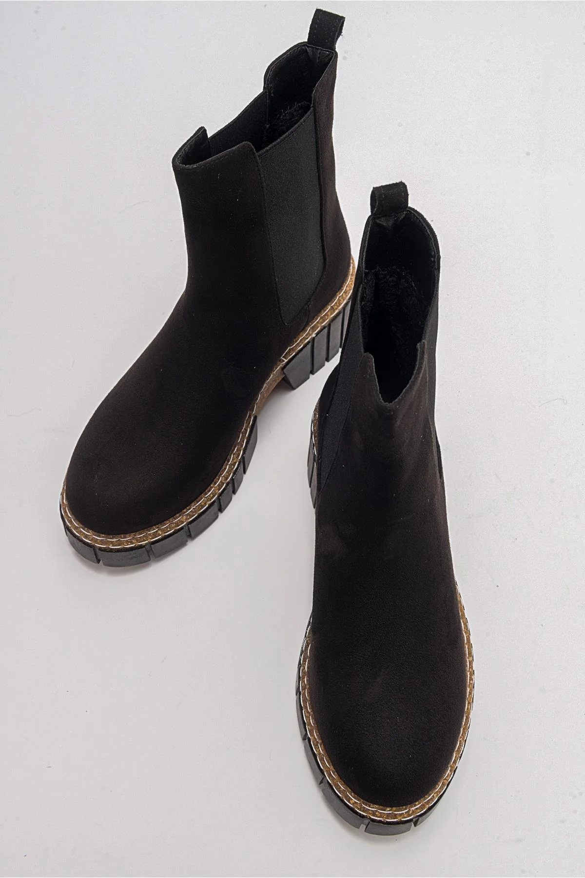 Luz Black Suede Block Heel Boot (Women) - Image 4