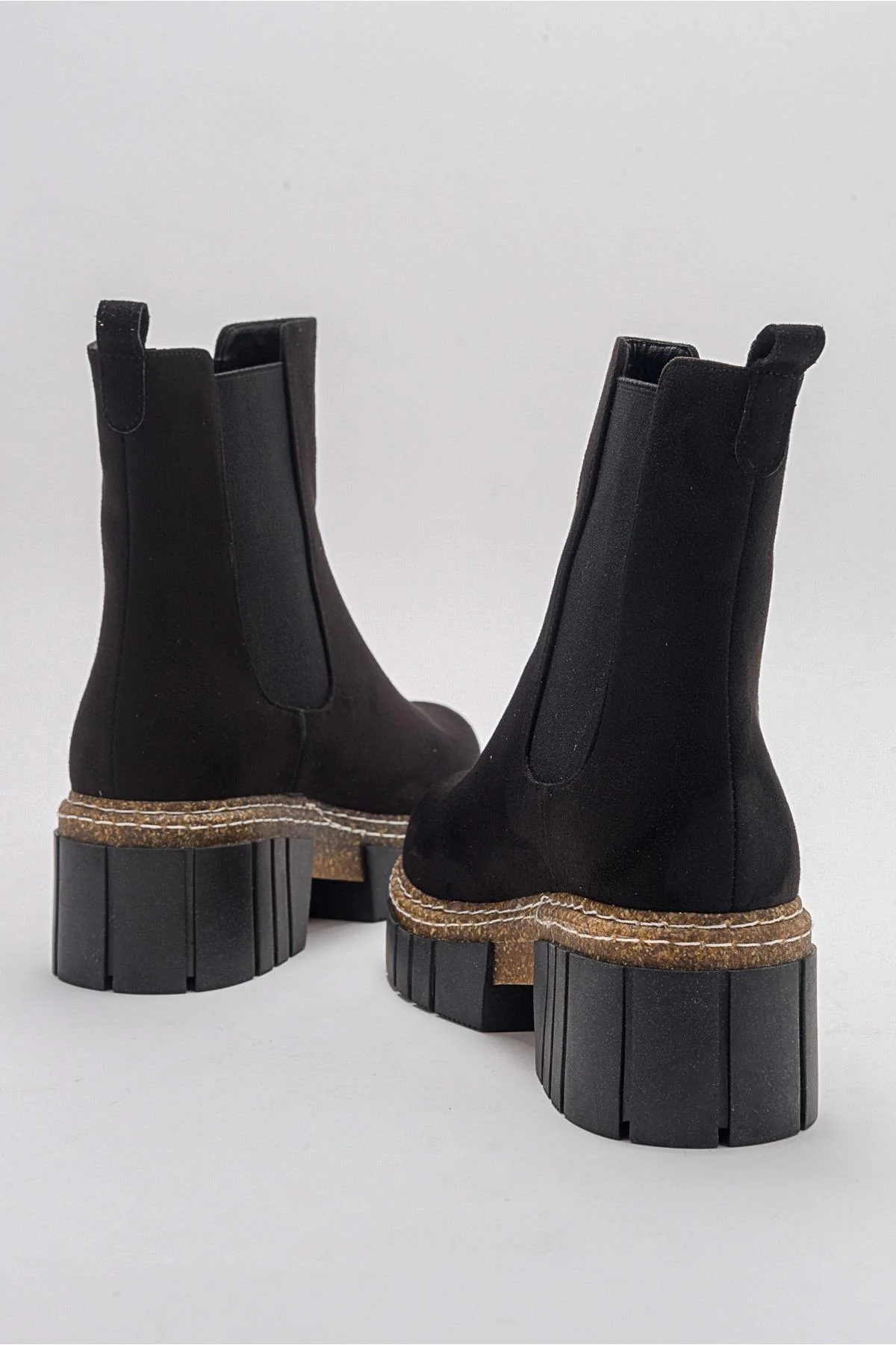 Luz Black Suede Block Heel Boot (Women) - Image 6