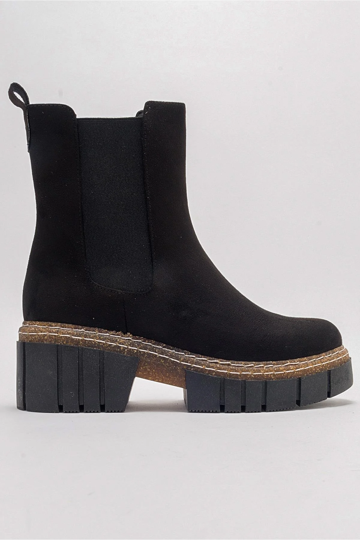 Luz Black Suede Block Heel Boot (Women) - Image 7