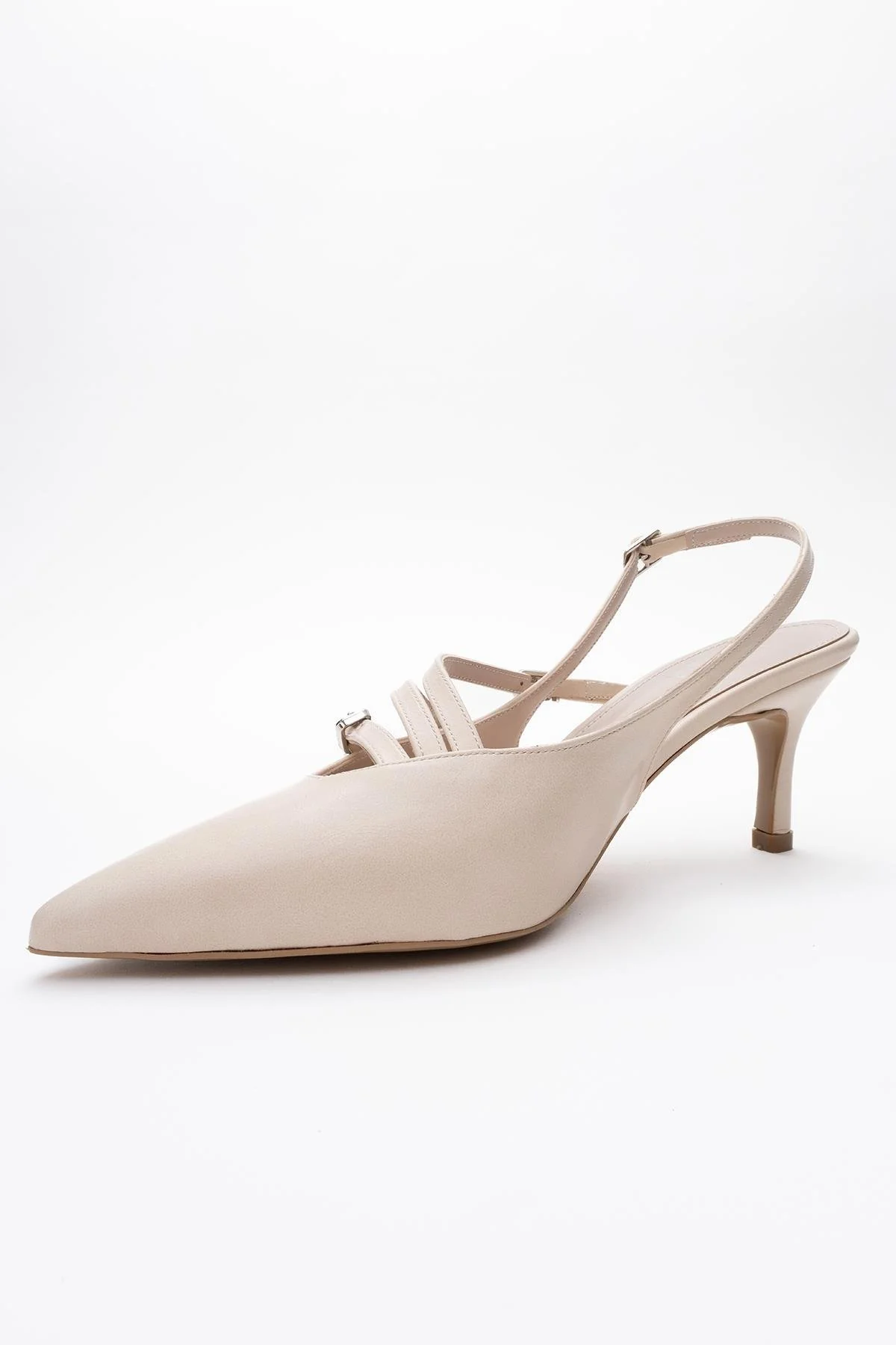 Magra Beige Cilt Pointed-Toe Slingback Stiletto (Women) - Image 4