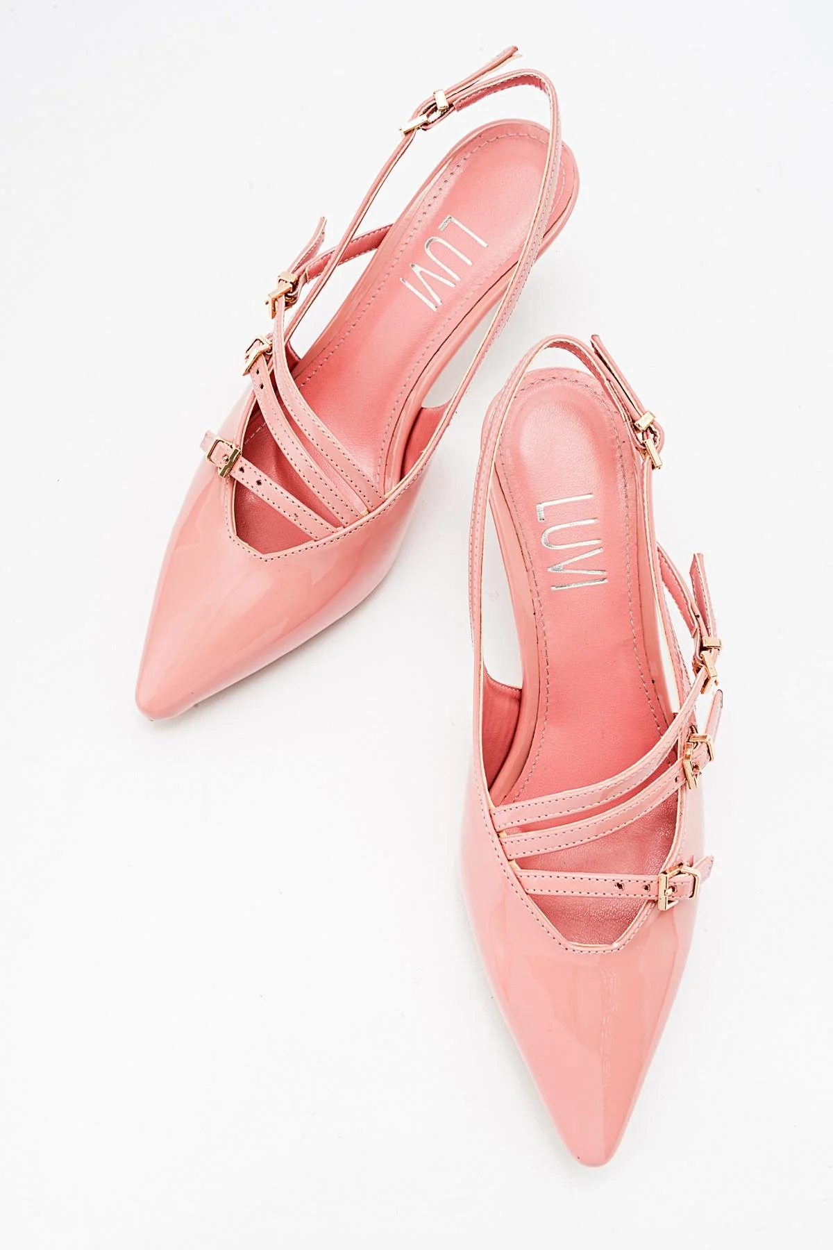 Magra Blush Patent Pointed-Toe Slingback Stiletto (Women) - Image 3