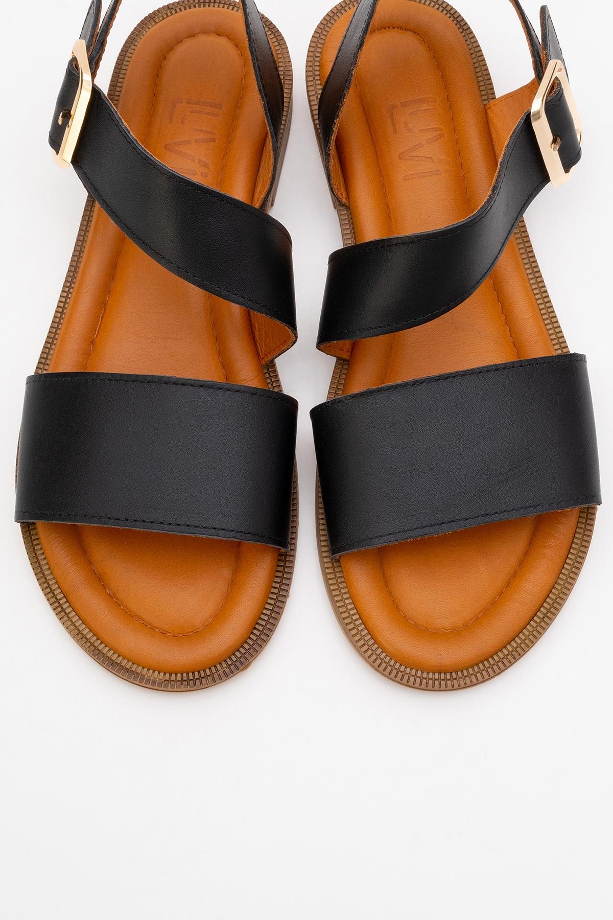 Majesty Black Leather Sandal (Women) - Image 2
