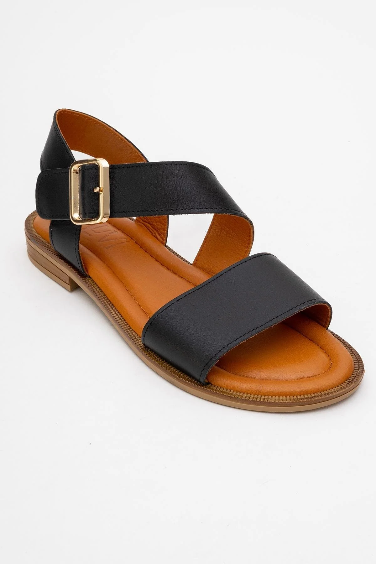Majesty Black Leather Sandal (Women) - Image 3