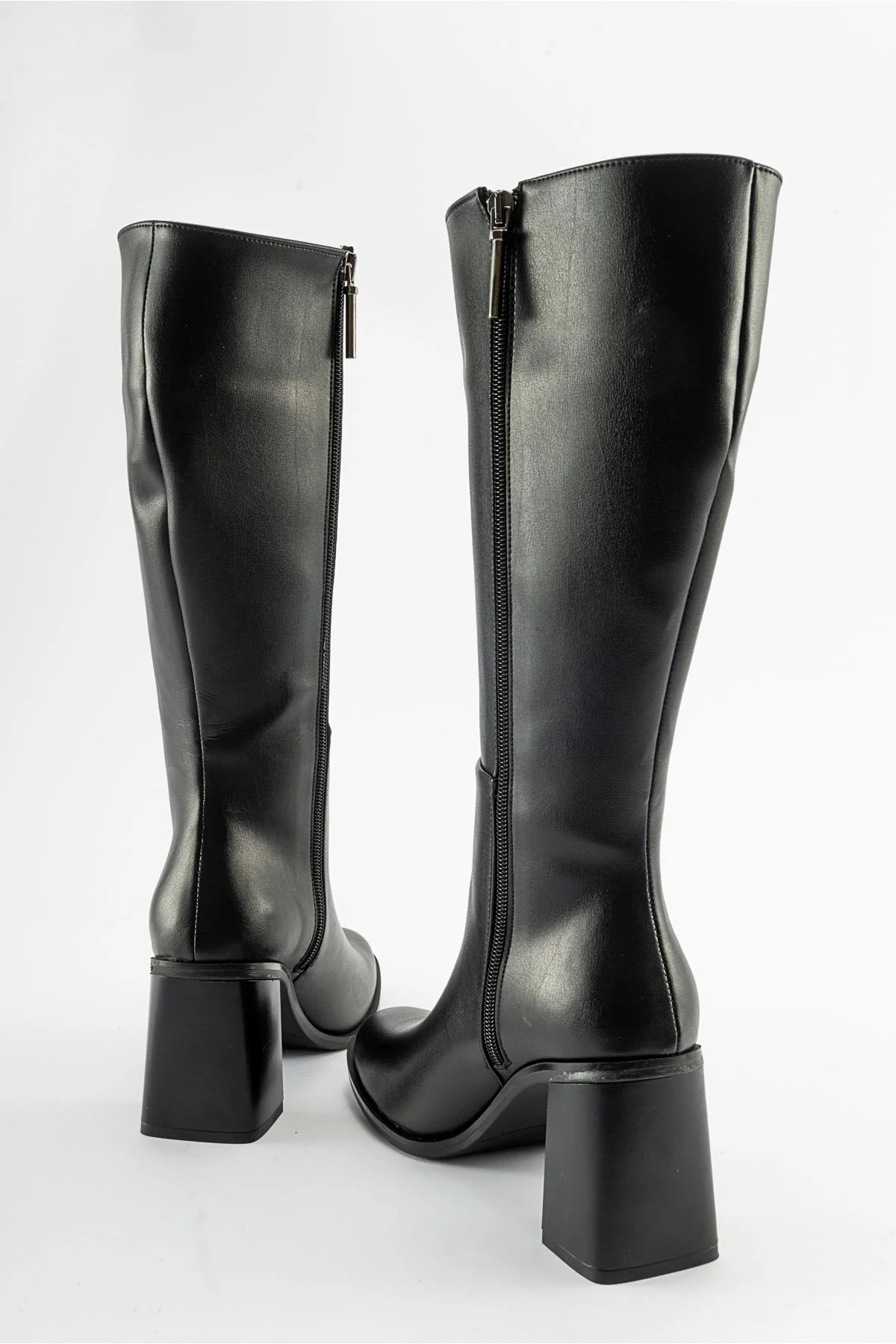 Maranta - Black Heeled Knee-High Boot (Women) - Image 3