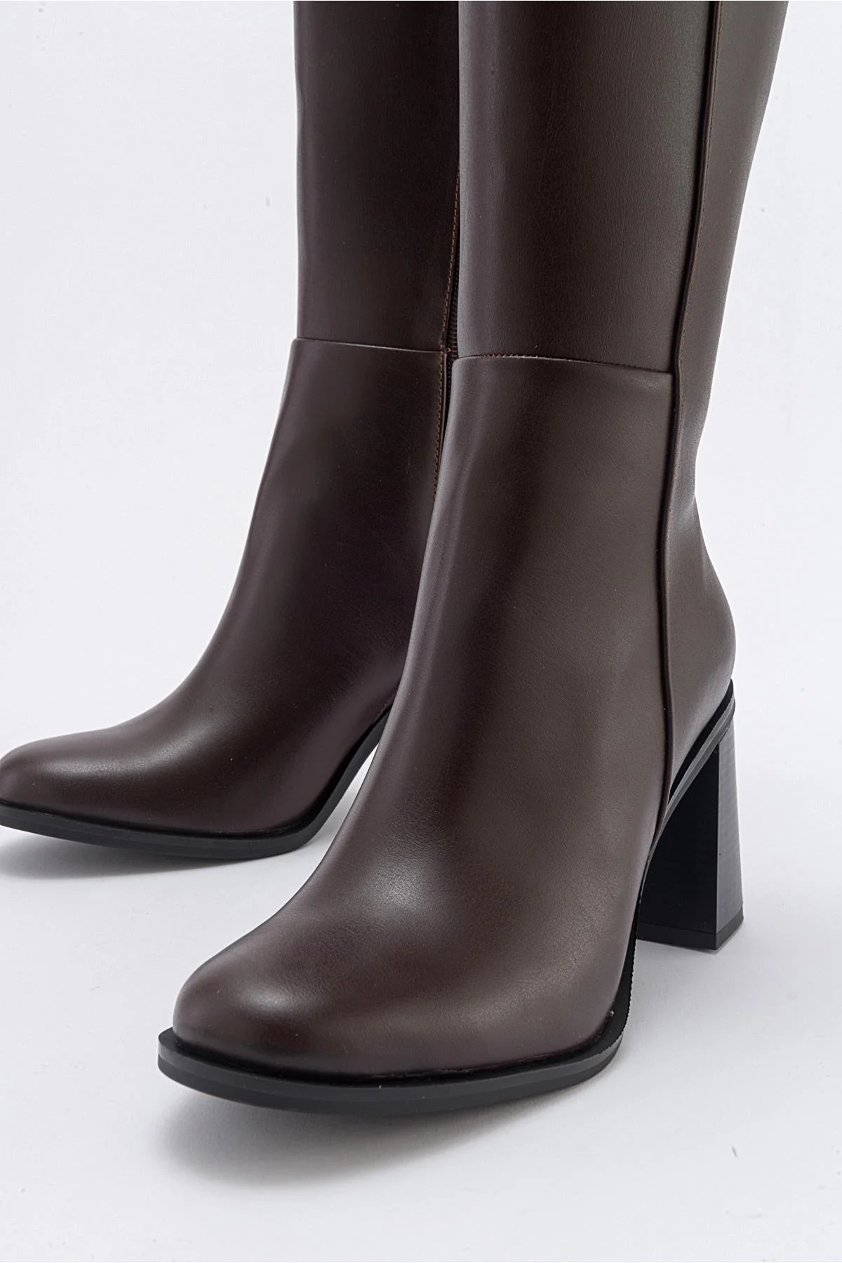 Maranta - Brown Heeled Knee-High Boot (Women) - Image 2