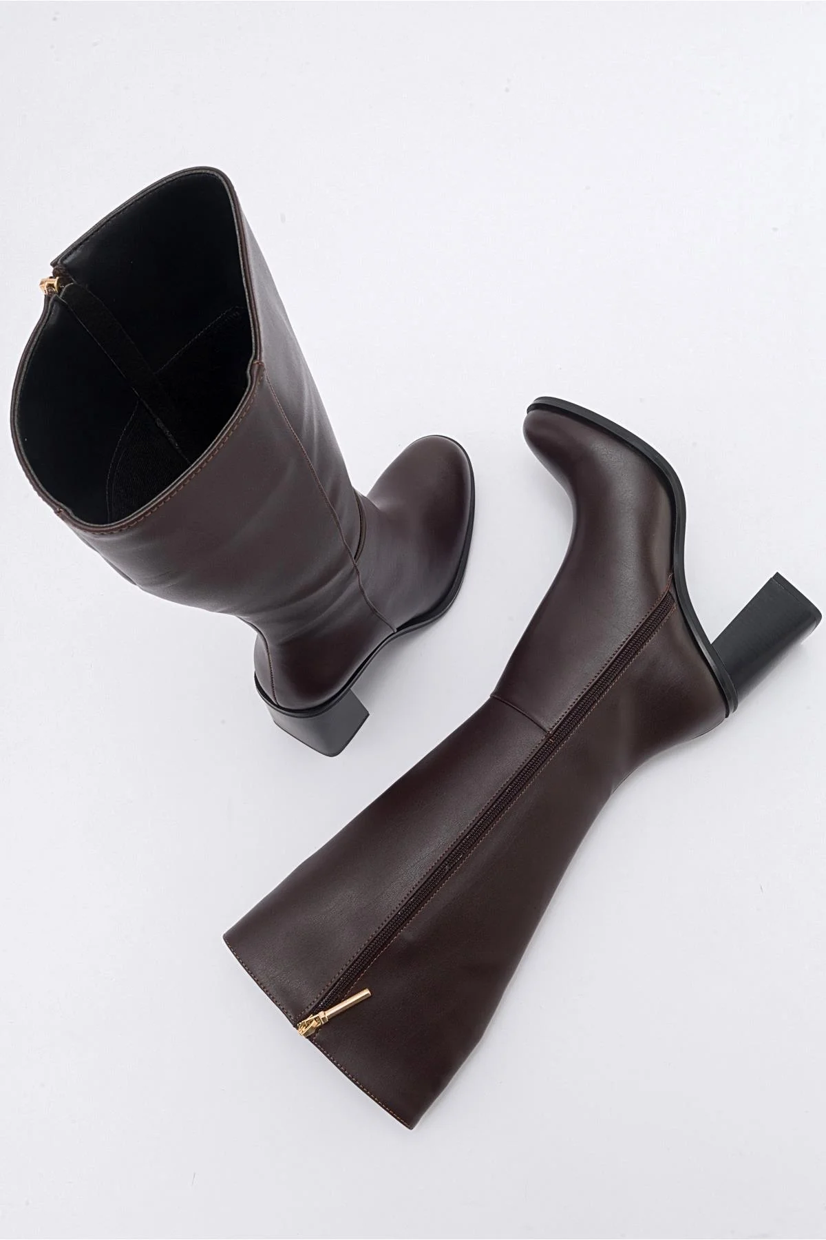 Maranta - Brown Heeled Knee-High Boot (Women) - Image 5