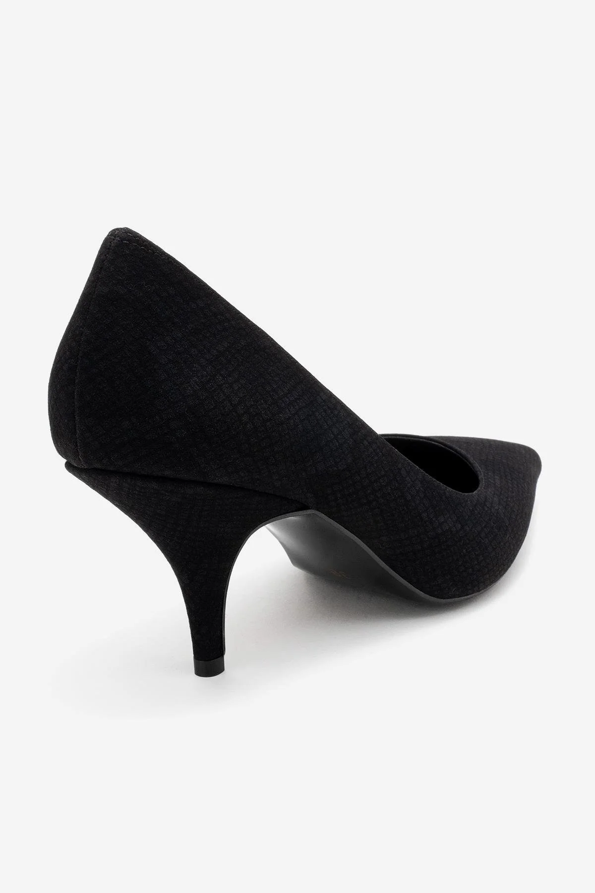 Marcus - Black Patterned Heeled Shoe (Women) - Image 5