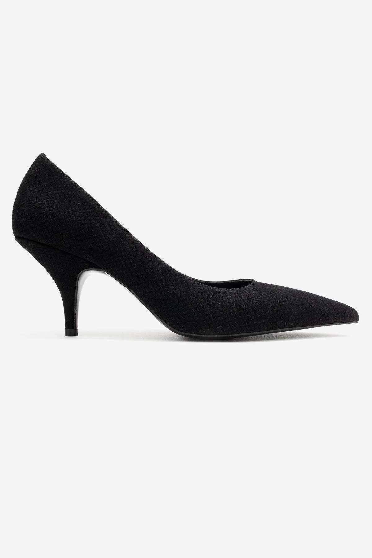 Marcus - Black Patterned Heeled Shoe (Women) - Image 6