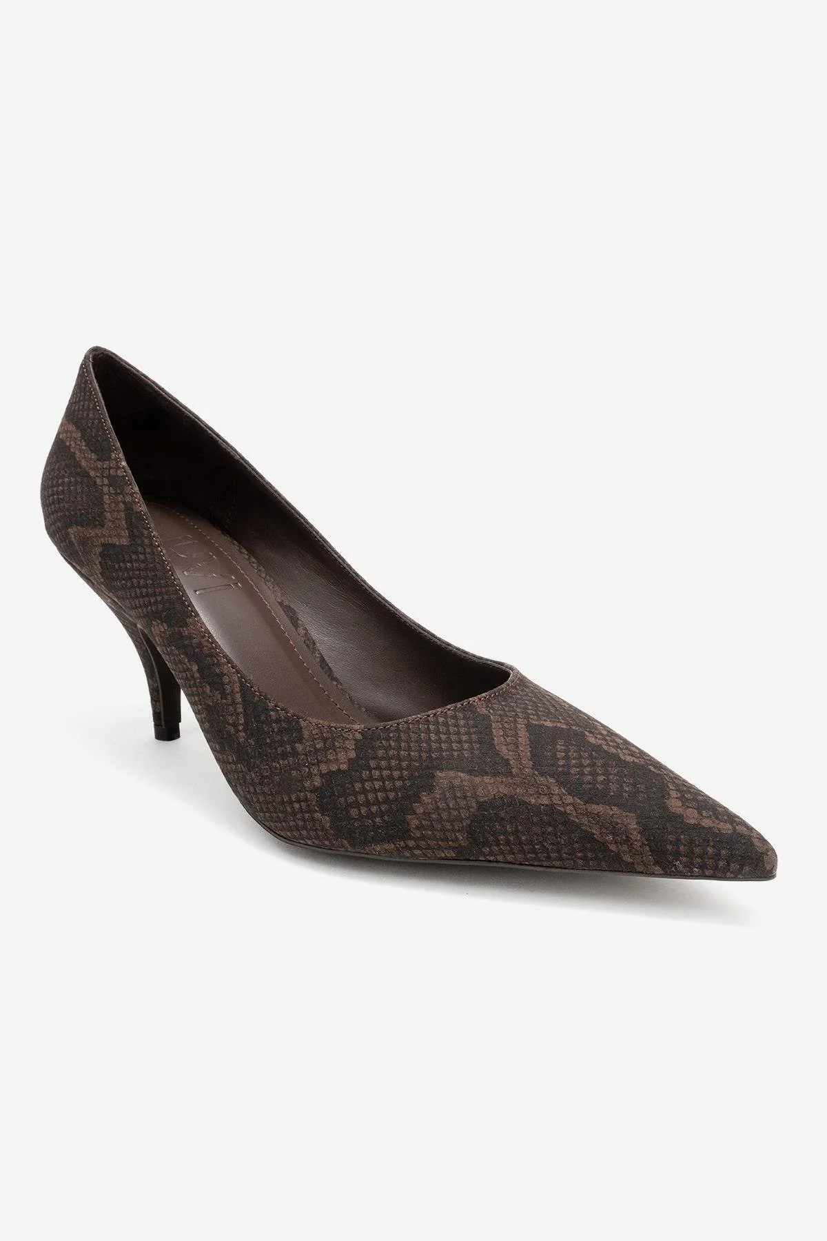 Marcus - Brown Patterned Heeled Shoe (Women) - Image 3